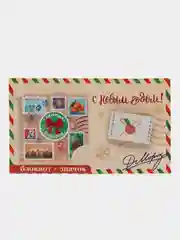 Подарочный набор "Зимний подарок": блокнот и значок
