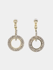 Серьги золотые со стразами Diamond