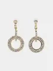 Серьги золотые со стразами Diamond