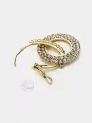 Серьги золотые со стразами Diamond