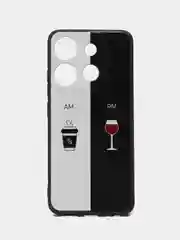 Бирюзовый силиконовый чехол для Infinix SMART 7, с принтом, с рисунком, Инфиникс Смарт 7