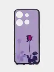 Серебряный силиконовый чехол для Infinix SMART 7, с принтом, с рисунком, Инфиникс Смарт 7