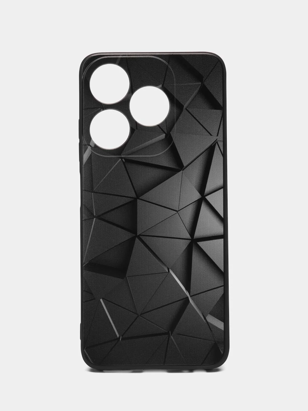 Тёмно-серый силиконовый чехол для Tecno Spark 10 / 10C, с принтом, с рисунком, Техно Спарк 10 / 10С