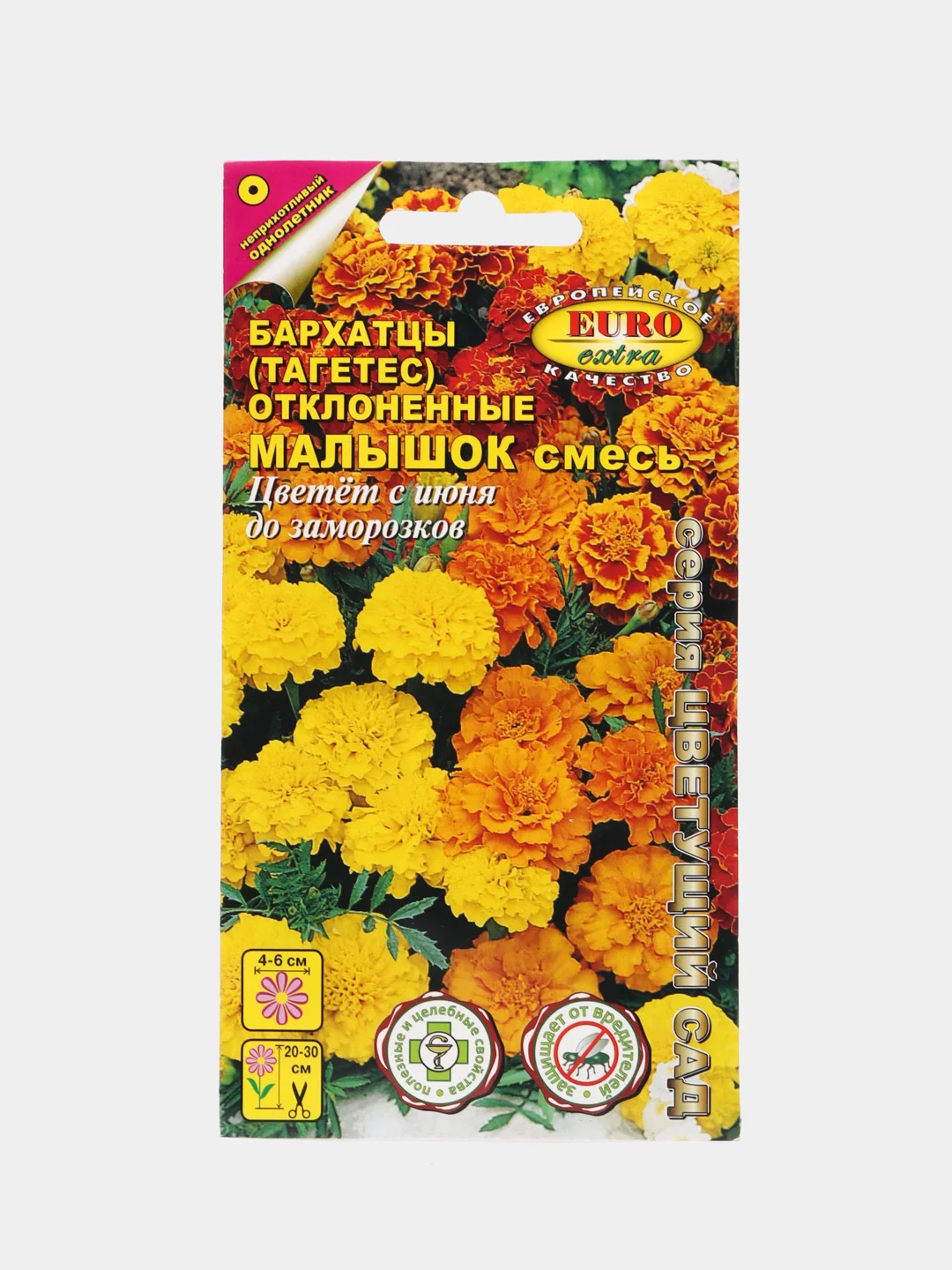 Коралловый меланж семена цветов Бархатцы (тагетес) разные сорта