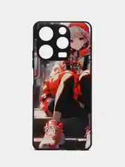 Рыжий чехол с рисунком на Tecno Spark 10 Pro (Текно Спарк 10 Про)