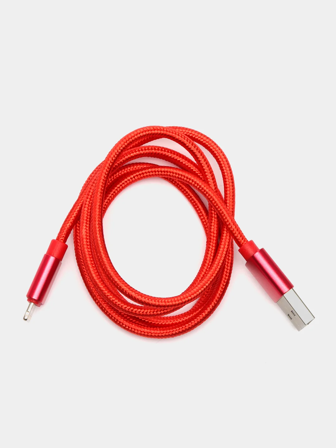 Красный usb-кабель для быстрой зарядки iPhone