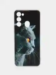 Тёмно-серый силиконовый чехол на Tecno Spark Go 2022/8С/9 (Текно Спарк Гоу 2022/8С/9)
