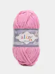 Коралловый меланж пряжа плюшевая Alize Velluto, 100% микрополиэстер, 100г, 68м, плюшевая, велюровая веллюто