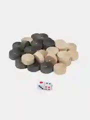 Нарды "Оскал тигра", деревянная доска, с полем для игры в шашки, 40 x 40 см