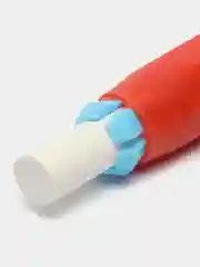 Красный держатель для школьного мела, пастели, карандашей цанговый с мелом