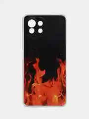Оранжевый силиконовый чехол на Xiaomi Mi 11 Lite/5G NE (Сяоми Ми 11 Лайт/5G NE)