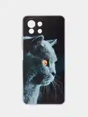Тёмно-серый силиконовый чехол на Xiaomi Mi 11 Lite/5G NE (Сяоми Ми 11 Лайт/5G NE)
