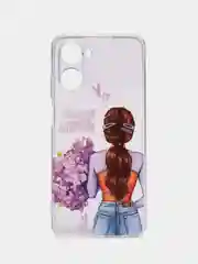Сиреневый силиконовый чехол на Realme 10 4G (Реалми 10 4G)