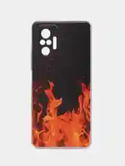 Оранжевый силиконовый чехол на Xiaomi Redmi Note 10 Pro (Сяоми Редми Нот 10 Про)