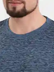 Синий меланж футболка мужская хлопковая