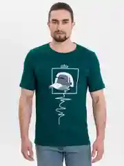 Горчичный футболка мужская с принтом