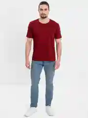 Бордовый футболка мужская, с принтом, хлопок