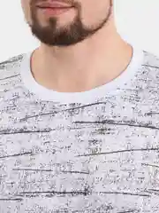 Бежевый футболка мужская, с принтом, хлопок