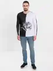 Белый лонгслив мужской