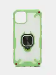Лайм чехол для iPhone 13, 13 Pro, пластиковый, полупрозрачный, с металлическим кольцом