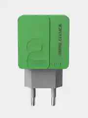 Зеленый сетевое зарядное устройство More Choice NC46, 2 USB 2.4A