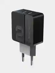 Серый сетевое зарядное устройство More Choice NC46i, 2 USB 2.4A, с кабелем Lightning