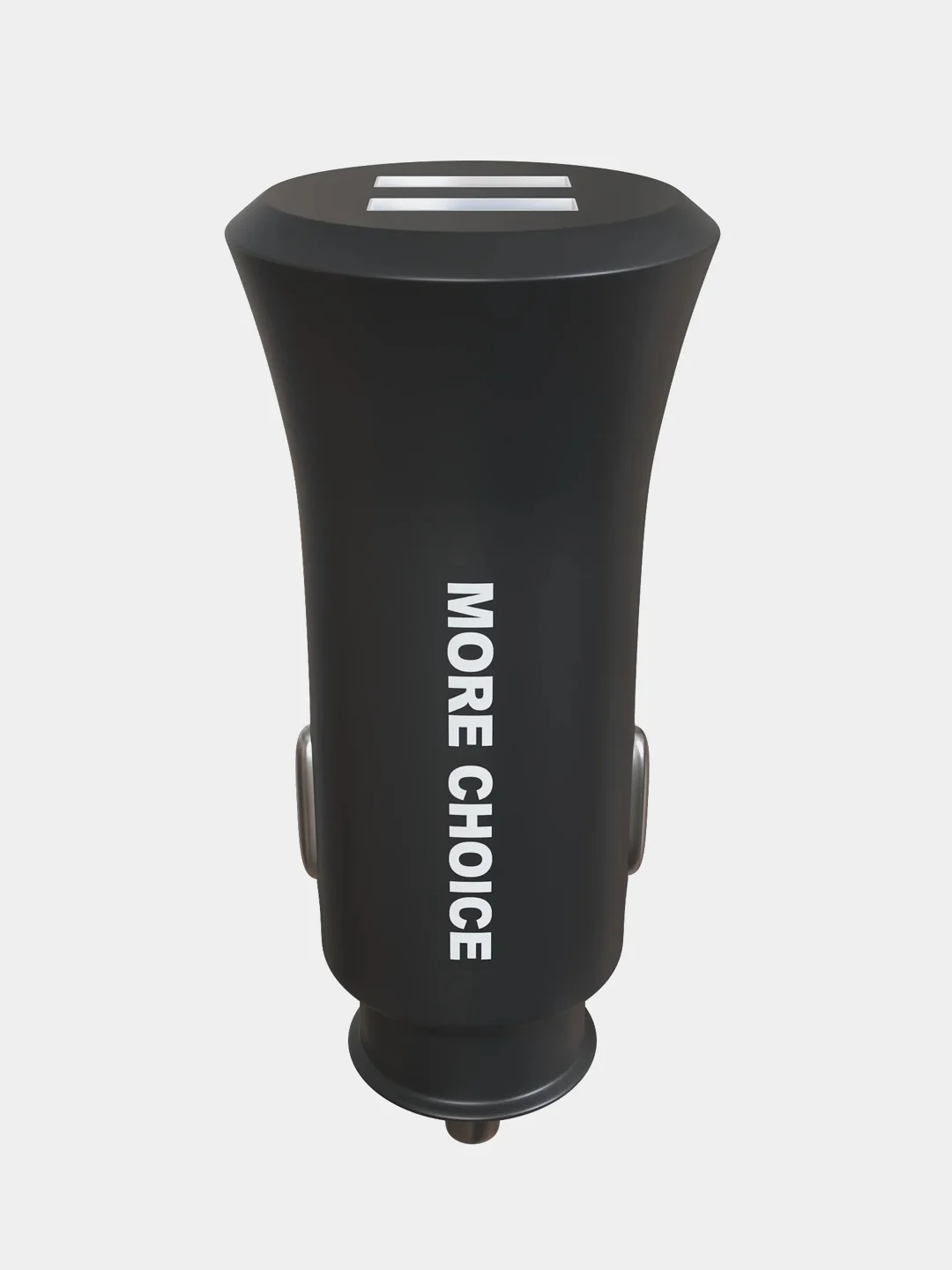 Черный автомобильное зарядное устройство More choice AC23m, 2 USB 2.4A, с кабелем micro USB