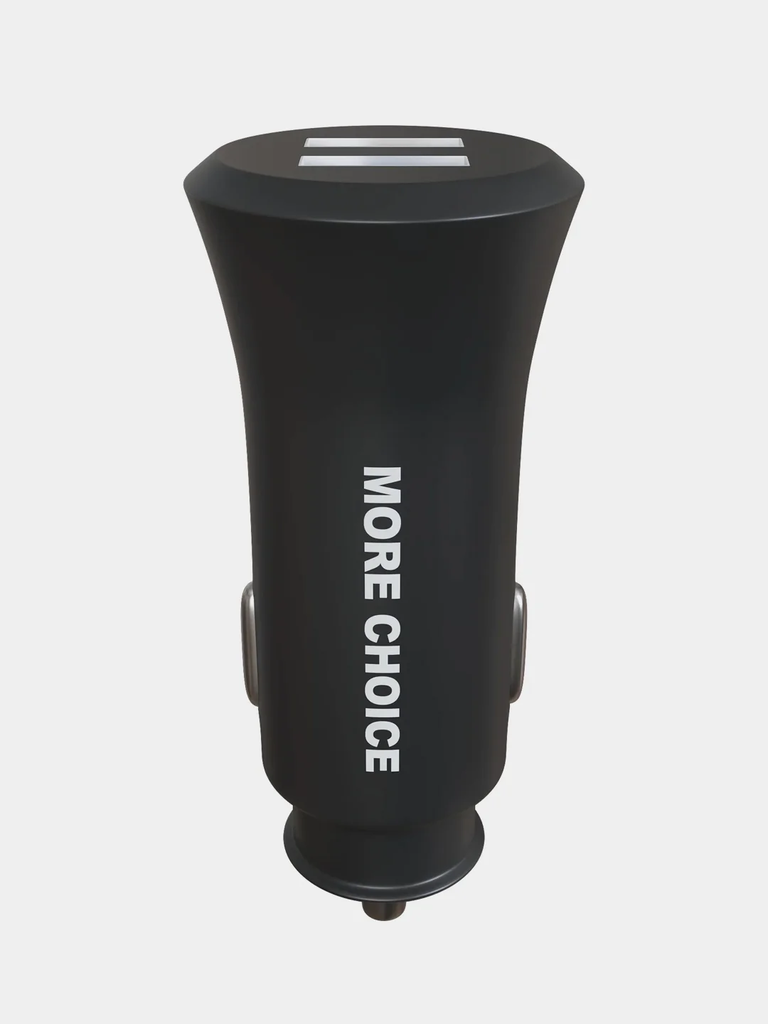 Черный автомобильное зарядное устройство More choice AC23i, 2 USB 2.4A, с кабелем Lightning