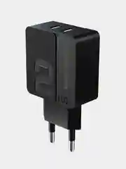 Черный сетевое зарядное устройство More Choice NC46m, 2 USB 2.4A, с кабелем micro USB