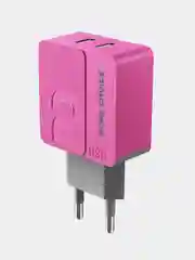 Красный сетевое зарядное устройство More Choice NC46m, 2 USB 2.4A, с кабелем micro USB