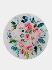 Кремовый коврик для компьютерной мыши, круглый