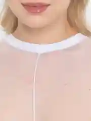 Белый закрытый комбинезон