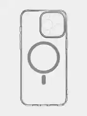 Прозрачный чехол MagSafe для iPhone 15 Pro, Max, Plus пластиковый с силиконом ROSCO и защитой камер