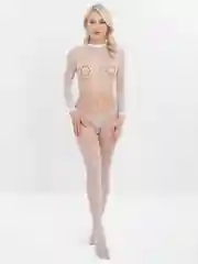 Белый закрытый комбинезон