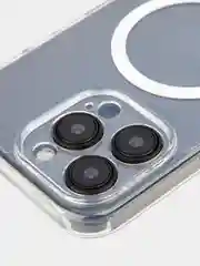 Прозрачный чехол MagSafe для iPhone 15 Pro, Max, Plus пластиковый с силиконом ROSCO и защитой камер