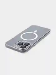 Прозрачный чехол MagSafe для iPhone 15 Pro, Max, Plus пластиковый с силиконом ROSCO и защитой камер