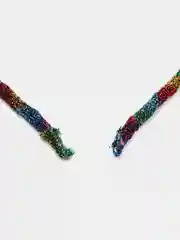 Бежевый меланж ободок - кошка, ушки цветные
