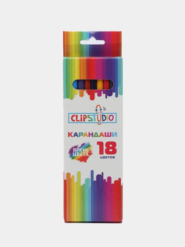 Карандаши шестигранные, 18 цветов