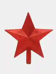 Наконечник на ёлку "Звезда", красная, 18,5 х 20 см