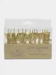 Золотой свечи для торта Happy Birthday