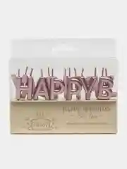 Пурпурный свечи для торта Happy Birthday
