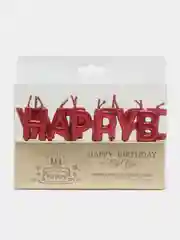 Розовый свечи для торта Happy Birthday