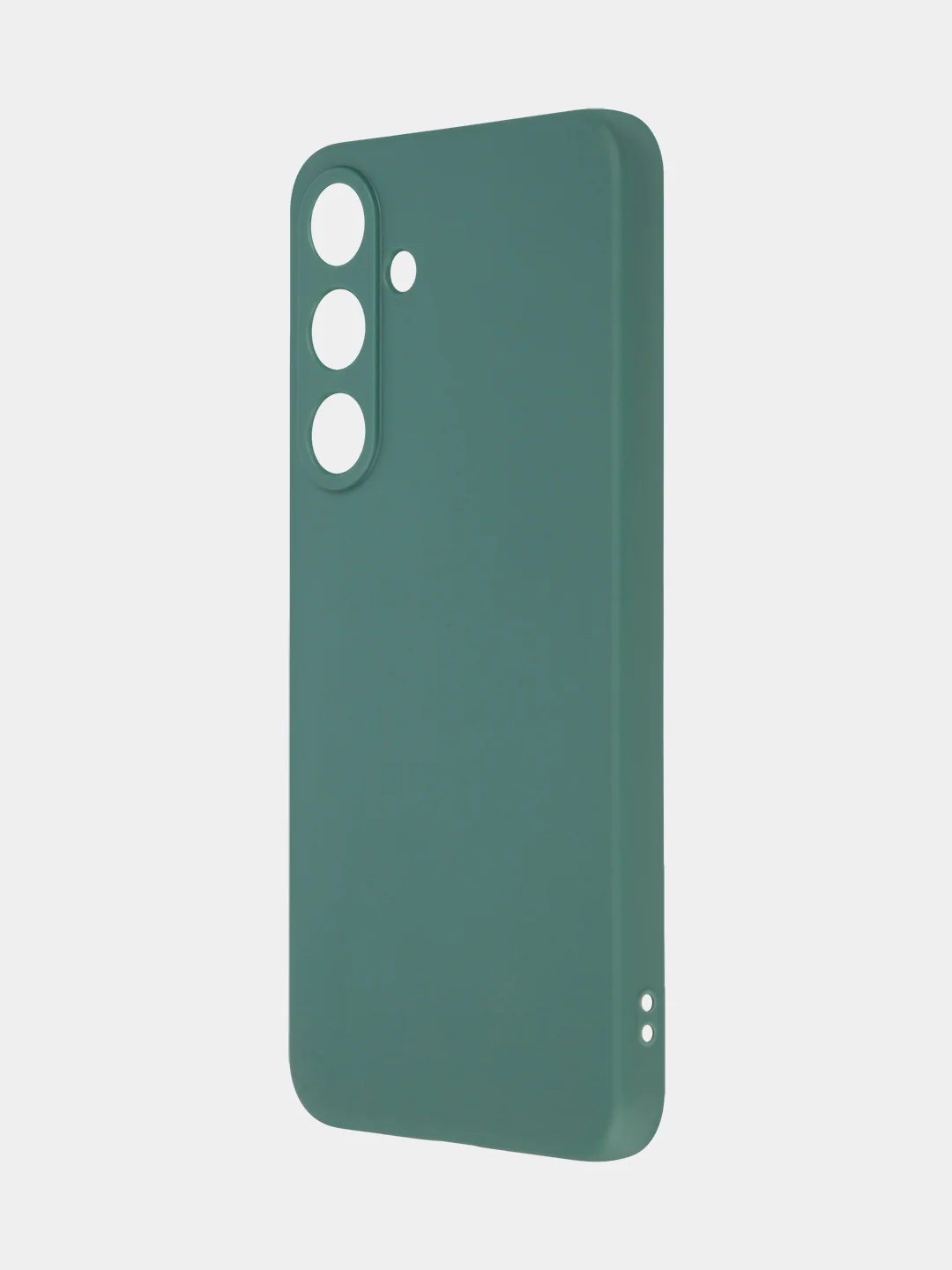 Тёмно-зелёный чехол для Samsung Galaxy S24 Ultra S24 Plus S24 A55 A35 5G силиконовый ROSCO, защита камер