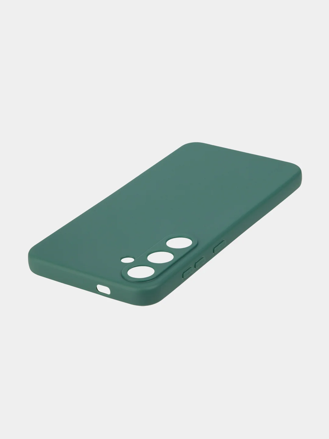 Тёмно-зелёный чехол для Samsung Galaxy S24/S24 Plus/S24 Ultra силиконовый BROSCORP матовый / прозрачный