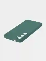 Тёмно-зелёный чехол для Samsung Galaxy S24/S24 Plus/S24 Ultra силиконовый BROSCORP матовый / прозрачный