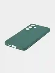 Тёмно-зелёный чехол для Samsung Galaxy S24/S24 Plus/S24 Ultra силиконовый BROSCORP матовый / прозрачный