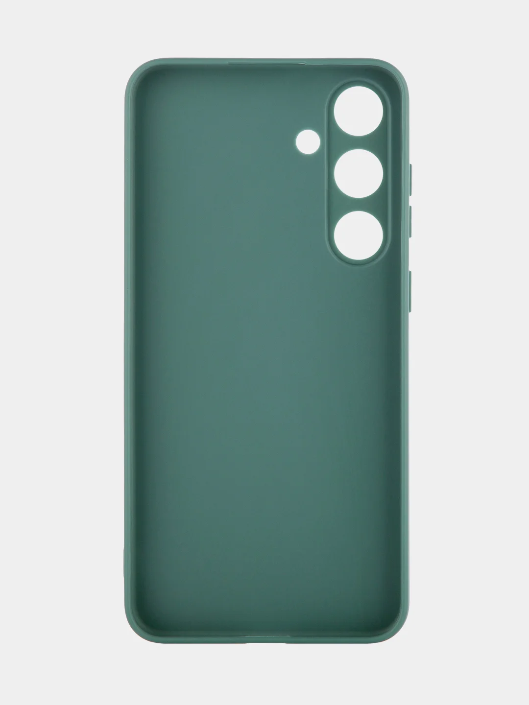 Тёмно-зелёный чехол для Samsung Galaxy S24/S24 Plus/S24 Ultra силиконовый BROSCORP матовый / прозрачный