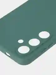 Тёмно-зелёный чехол для Samsung Galaxy S24/S24 Plus/S24 Ultra силиконовый BROSCORP матовый / прозрачный