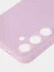 Фиолетовый чехол для Samsung Galaxy S24/S24 Plus/S24 Ultra силиконовый BROSCORP матовый / прозрачный