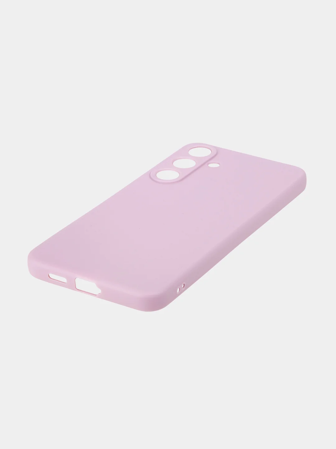 Фиолетовый чехол для Samsung Galaxy S24/S24 Plus/S24 Ultra силиконовый BROSCORP матовый / прозрачный